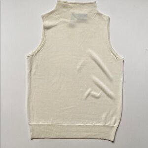 Nicole Farhi White Sleeveless Sweater Top